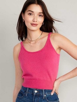 Cardigan Old Navy Cozy Cropped Pull Tank Top Femme Fleur | 839-HNCJWA