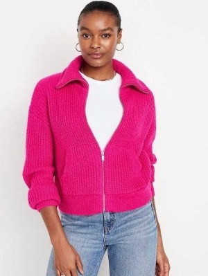 Cardigan Old Navy Full-Zip Cardigan Pull Femme Flamingo Feather | 179-ZDACSP