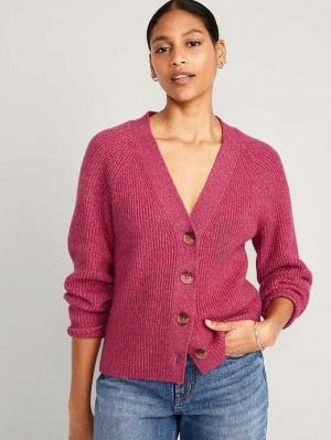 Cardigan Old Navy Shaker-Stitch Cardigan Pull Femme Rose | 605-DNWVHF