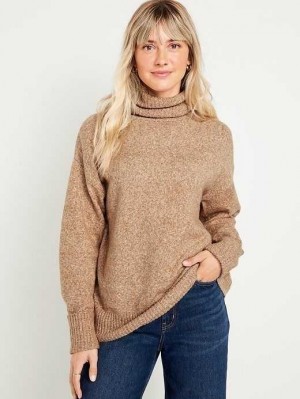 Cardigan Old Navy SoSoft Turtleneck Tunic Femme Bourbon | 742-OVSNCY