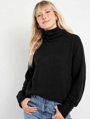 Cardigan Old Navy SoSoft Turtleneck Tunic Femme Noir | 132-FGVNQR