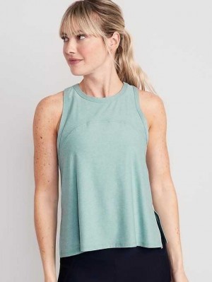 Haut Running Old Navy Cloud 94 Soft Slub-Knit Tank Top Femme Ionian Sea | 458-KJRIXP