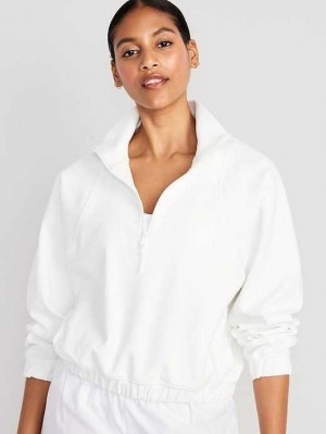 Haut Running Old Navy Dynamic Fleece Oversized 1/2-Zip Sweatshirt Femme Magnolia | 804-JCPYMI