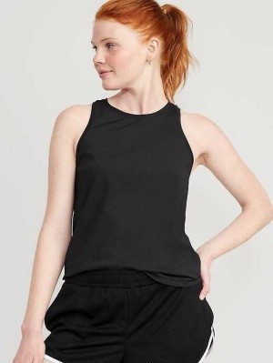 Haut Running Old Navy PowerSoft Racerback Tank Top Femme Blackjack | 241-VRHZPY