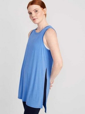 Haut Running Old Navy UltraLite All-Day Sans Manches Tunic Femme Bleu | 809-LHOZEX