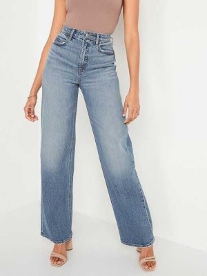 Jean Old Navy Extra High-Waisted Larges-Leg Jeans Femme Nikol | 591-HNKPDQ