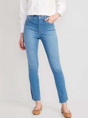 Jean Old Navy Extra High-Waisted Rockstar 360 Stretch Super-Mince Cut-Off Side-Split Jeans Femme Julieta | 298-ZANMTQ