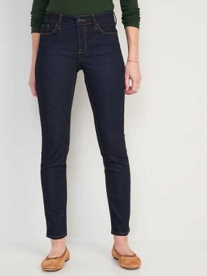 Jean Old Navy Power Slim Droit Jeans Femme Lavage Foncé | 146-NJHBIG