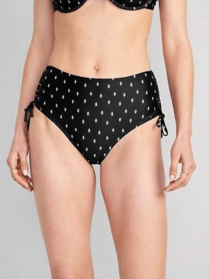 Maillots De Bain Old Navy High-Waisted Tie-Cinched Bikini Swim Bottoms Femme Noir | 785-CQOYUA