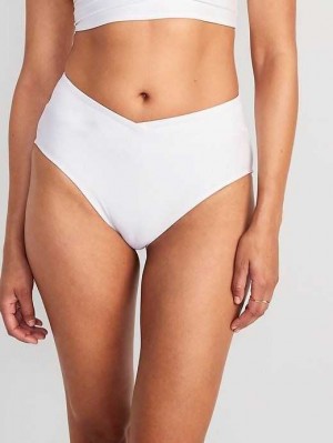 Maillots De Bain Old Navy Matching High-Waisted Cross-Front Bikini Swim Bottoms Femme Calla Lily | 134-BLEZIV