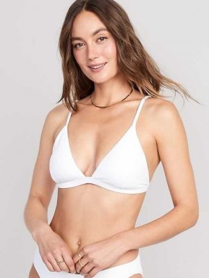 Maillots De Bain Old Navy Pucker Triangle Bikini Swim Top Femme Blanche | 071-BXNZQG