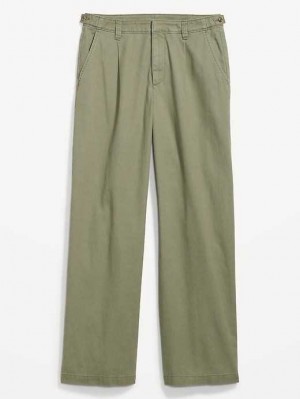 Pantalon Old Navy High-Waisted Plissé Chino Ankle Pants Femme Grise | 852-INKGHD