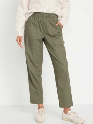 Pantalon Old Navy High-Waisted Pulla Utility Pants Femme Grise | 029-QKVSZA