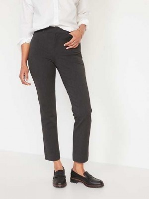 Pantalons Old Navy High-Waisted Pixie Droit Ankle Pants Femme Grise Foncé | 409-YKNCTG