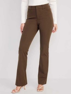 Pantalons Old Navy High-Waisted Pixie Flare Pants Femme Espresso | 205-HYSUBI