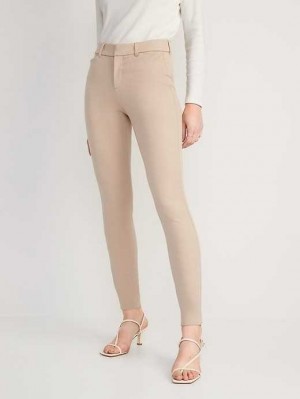 Pantalons Old Navy High-Waisted Pixie Mince Pants Femme Beige | 647-LTKVRX