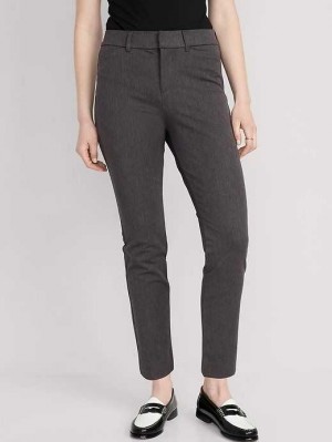 Pantalons Old Navy High-Waisted Pixie Mince Ankle Pants Femme Grise Foncé | 628-FBLYVJ