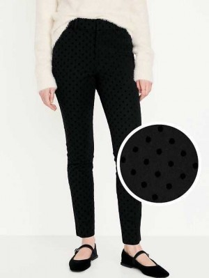 Pantalons Old Navy High-Waisted Pixie Mince Ankle Pants Femme Noir | 546-MLNUDZ