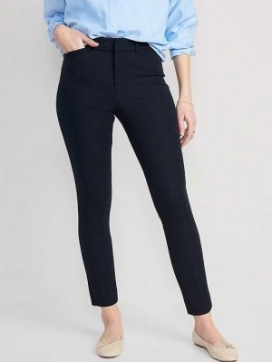 Pantalons Old Navy High-Waisted Pixie Mince Ankle Pants Femme Bleu Marine | 510-GHPWZI