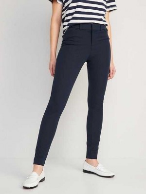 Pantalons Old Navy High-Waisted Pixie Mince Pants Femme Bleu Marine | 082-VCGWBZ