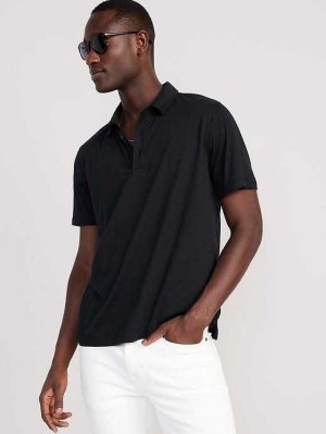 Polos Old Navy Classiche Fit Jersey Polo Homme Noir | 639-GOPDAJ