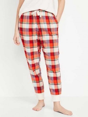 Pyjamas Old Navy Matching Flannel Jogger Pajama Pants Femme Rouge | 125-JVGIWD