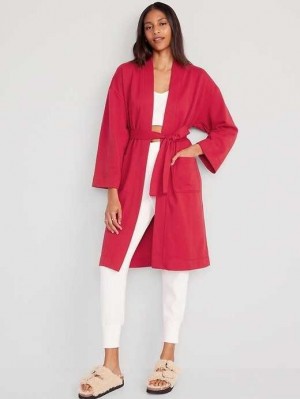 Pyjamas Old Navy Oversized Fleece Pajama Robe Femme Rouge | 264-EPIGZF