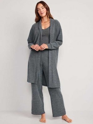 Pyjamas Old Navy Oversized Pull-Knit Robe Femme Grise | 982-YFSKLR