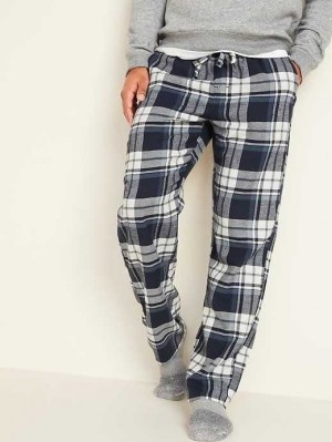 Pyjamas Old Navy Plaid Flannel Pajama Pants Homme Bleu | 496-FQNGBO