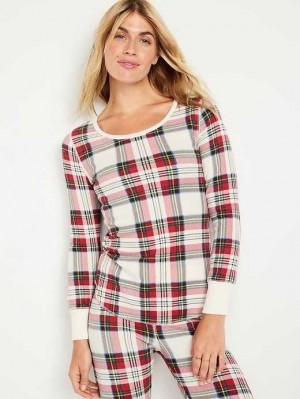 Pyjamas Old Navy Waffle-Knit Pajama Top Femme Blanche | 361-IMHNOE