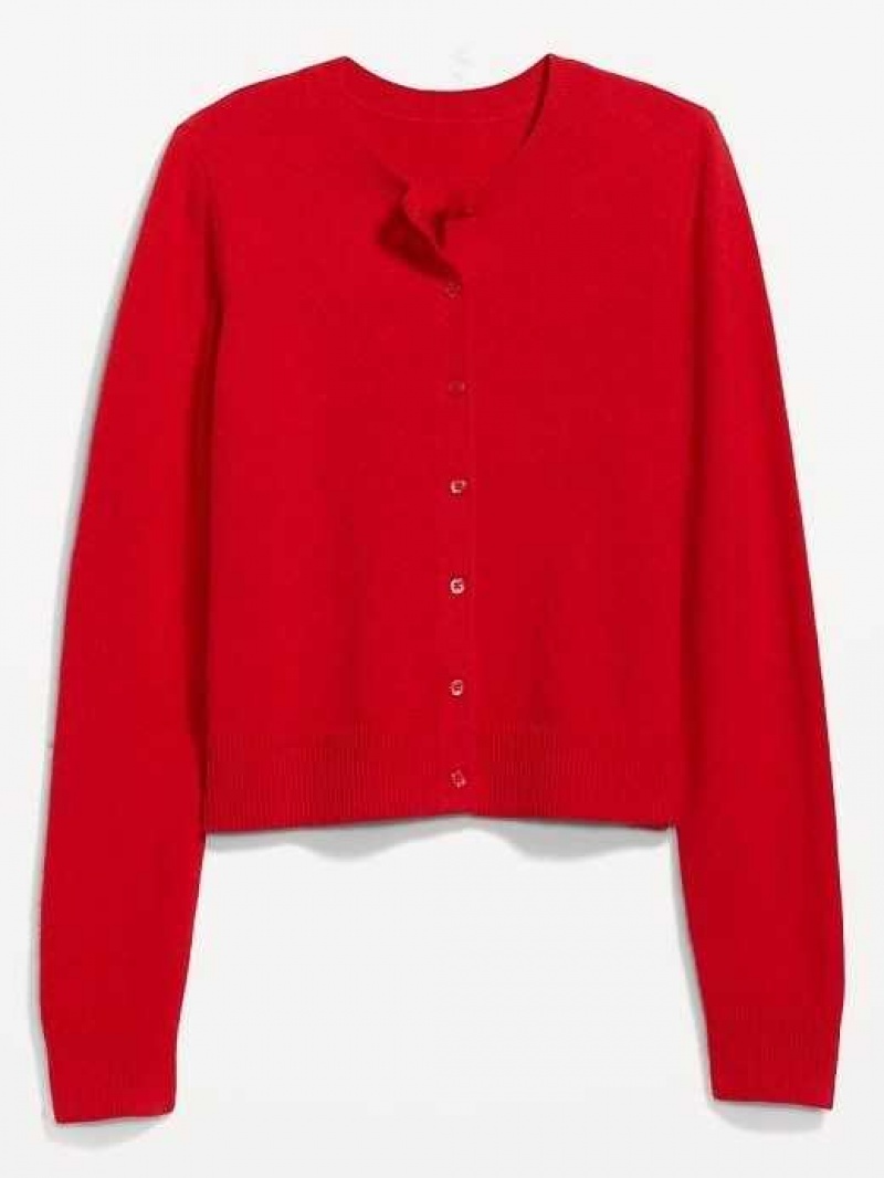 Cardigan Old Navy SoSoft Cropped Cardigan Pull Femme Rouge | 789-RJEQOL