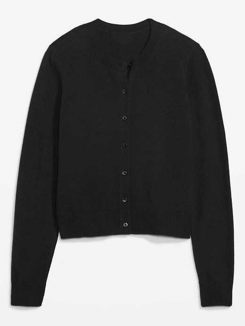 Cardigan Old Navy SoSoft Cropped Cardigan Pull Femme Noir | 210-YLHGMX