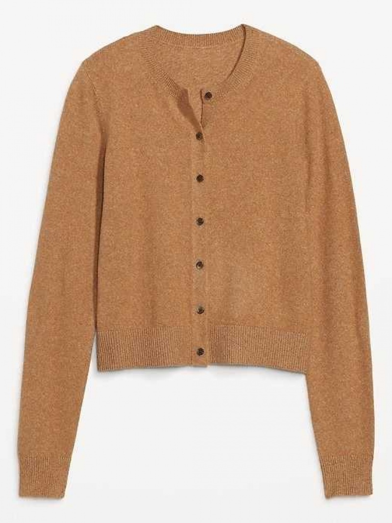 Cardigan Old Navy SoSoft Cropped Cardigan Pull Femme Marron Clair | 072-PDCNAK