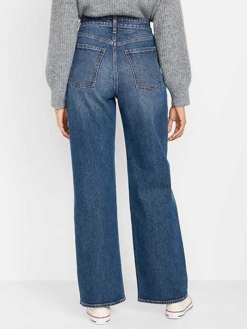 Jean Old Navy Curvy Extra High-Waisted Larges-Leg Jeans Femme Multicolore | 504-FQUSAG