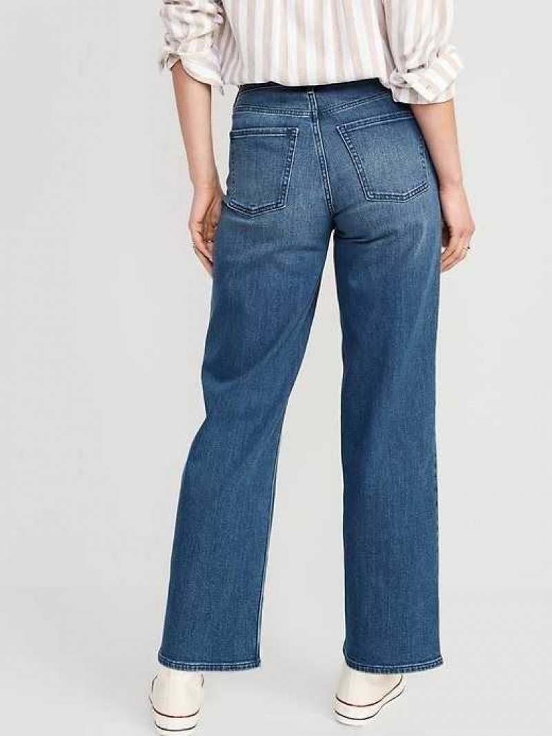 Jean Old Navy High-Waisted Wow Larges-Leg Jeans Femme Campeche | 312-UTBCYL