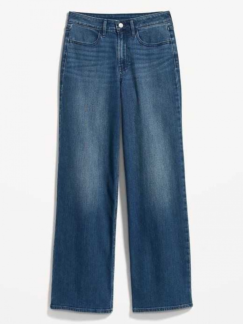 Jean Old Navy High-Waisted Wow Larges-Leg Jeans Femme Campeche | 312-UTBCYL