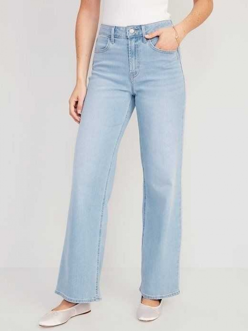 Jean Old Navy High-Waisted Wow Larges-Leg Jeans Femme Nova | 027-YTLGMQ