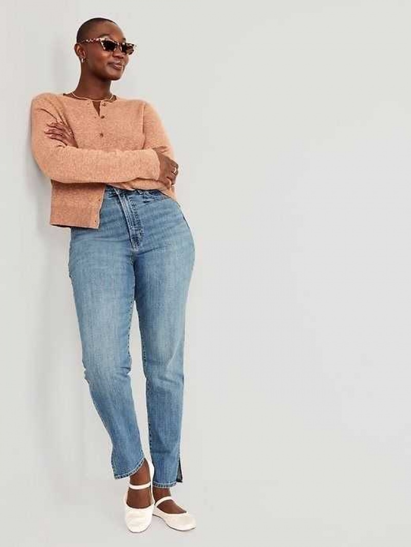 Jean Old Navy Higher High-Waisted O.G. Droit Side-Slit Ankle Jeans Femme Courtney | 960-GBPOHD