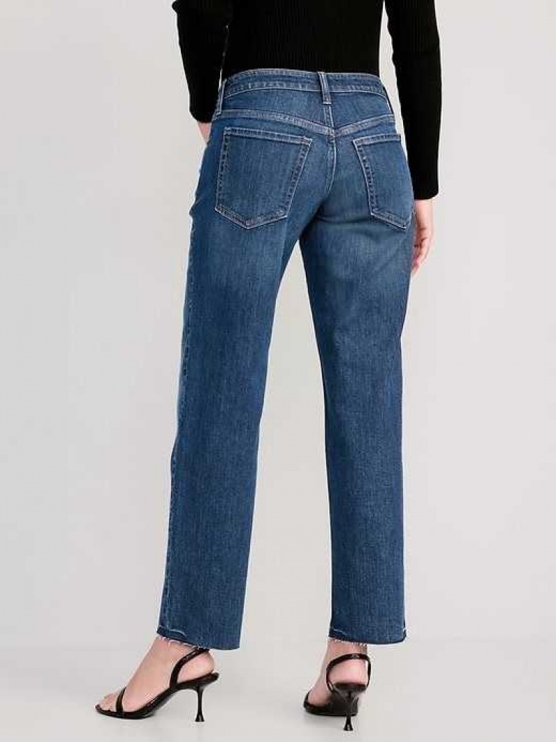 Jean Old Navy OG Loose Cut-Off Jeans Femme Lavage Foncé | 659-RZEGWS