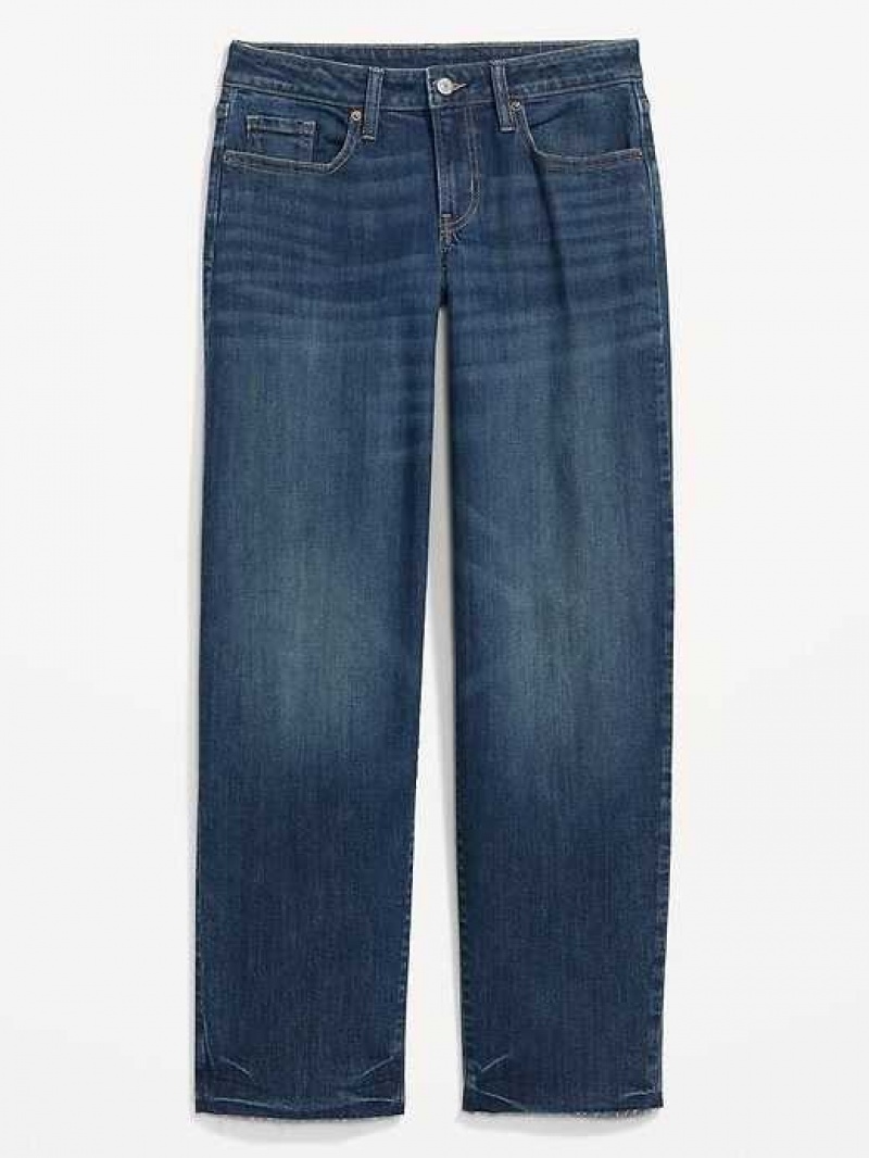 Jean Old Navy OG Loose Cut-Off Jeans Femme Lavage Foncé | 659-RZEGWS