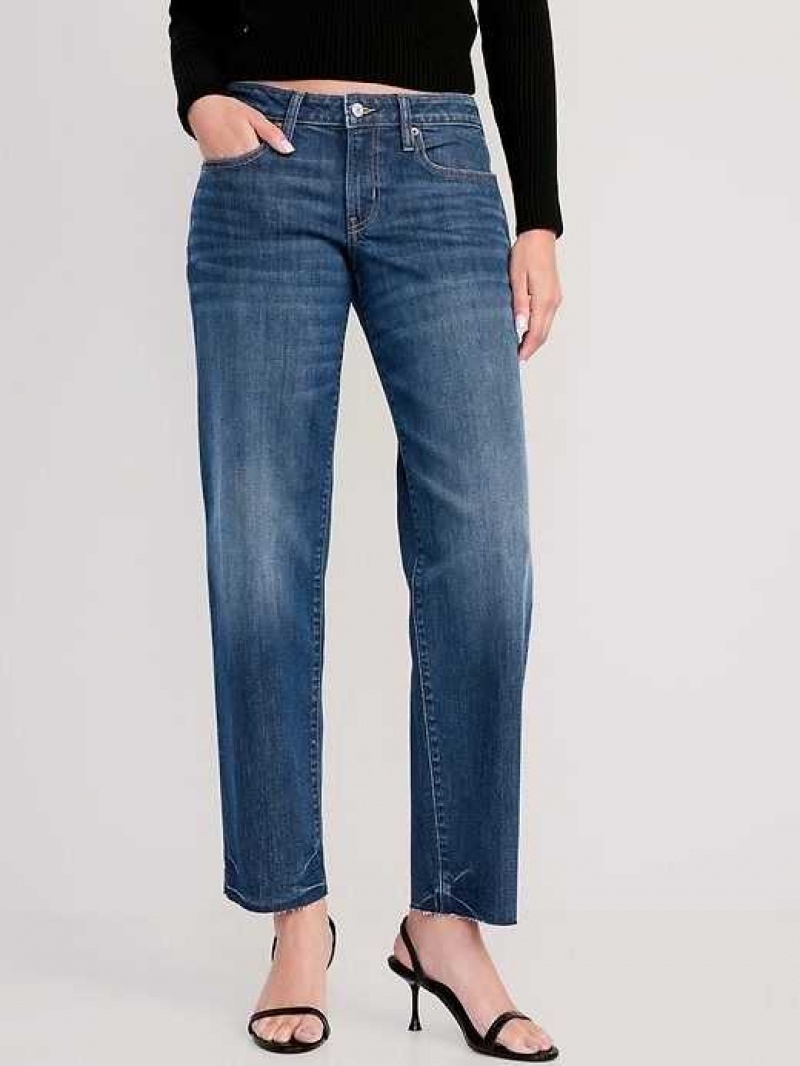 Jean Old Navy OG Loose Cut-Off Jeans Femme Lavage Foncé | 659-RZEGWS