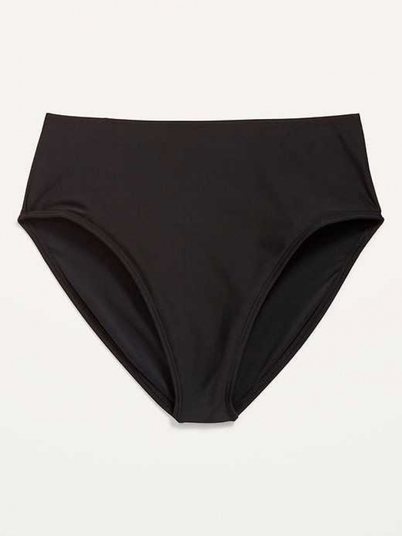 Maillots De Bain Old Navy High-Waisted French-Cut Bikini Swim Bottoms Femme Ebony | 534-WRSIBO